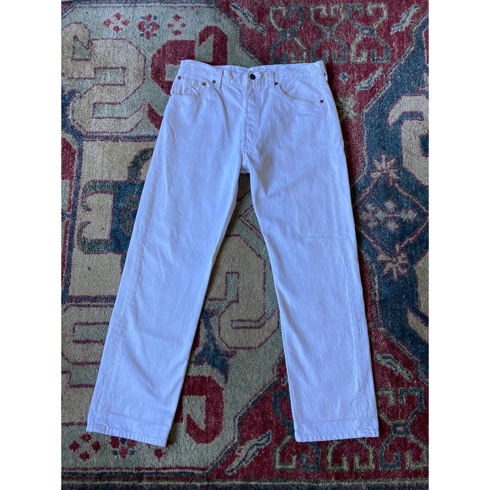 Vtg 90s Levi’s 501 XX white 524 button hidden rivet 32x28